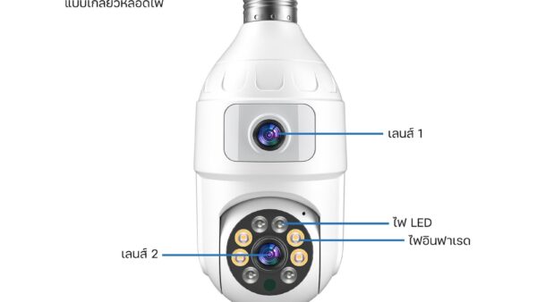 รีวิวกล้องหลอดไฟ 2 เลนส์ 8mp ชัดตาแตก ติดตั้งเองง่ายใน 3 นาที ไม่ต้องง้อช่าง!