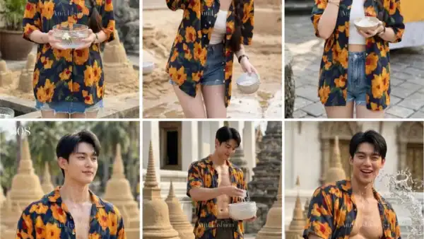 รีวิว เสื้อสงกรานต์ผู้หญิง ลายดอกสไตล์ฮาวาย ผ้าไหมอิตาลี ใส่เที่ยวทะเลก็ได้ เล่นน้ำก็ปัง